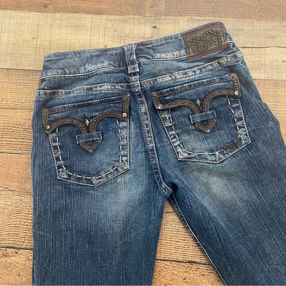 1921 Western Glove Flare JEANS, Cute Western Details - Picture 11 of 14